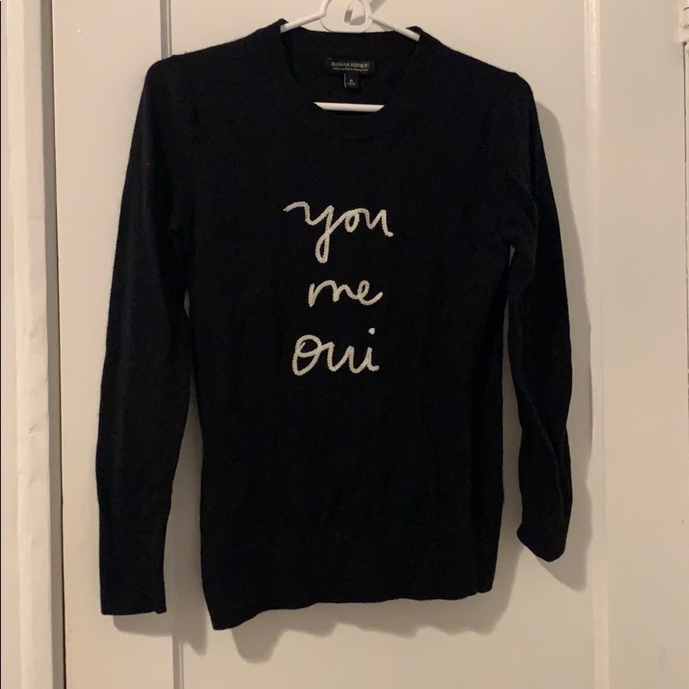 black sweater